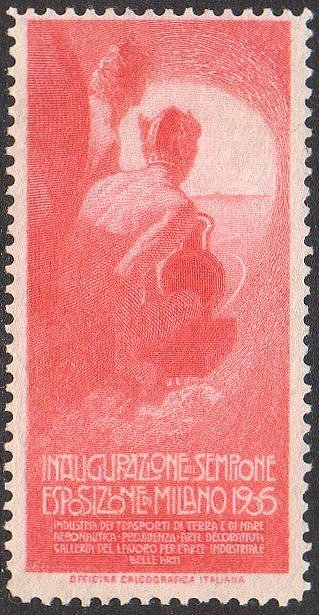 Milano 1905 Simplon Tunnel Poster Stamp